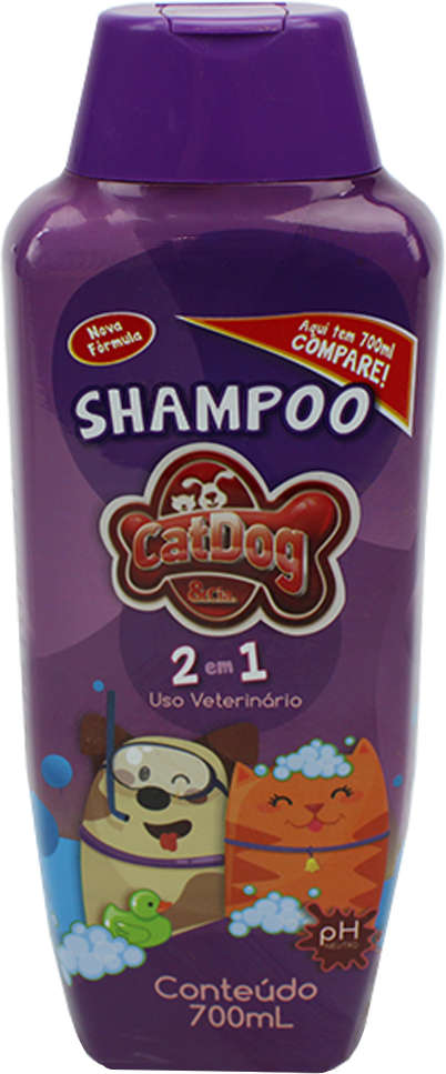 Shampoo 2 em 1 CatDog & Cia Linha para Cães e Gatos - 700 mL