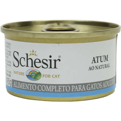 Ração Schesir Nature Cat Atum Natural em Lata para Gatos - 85 g