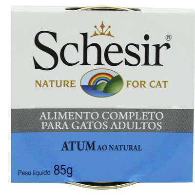 Ração Schesir Nature Cat Atum Natural em Lata para Gatos - 85 g
