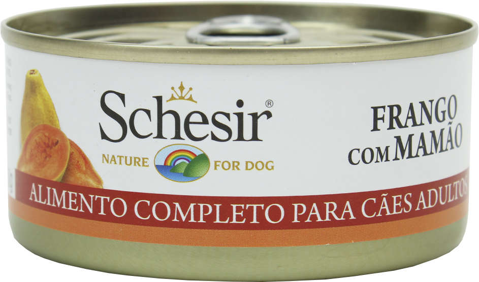 Ração Schesir Nature Dog Frango com Mamão em Lata para Cães - 150 g