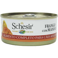 Ração Schesir Nature Dog Frango com Mamão em Lata para Cães - 150 g