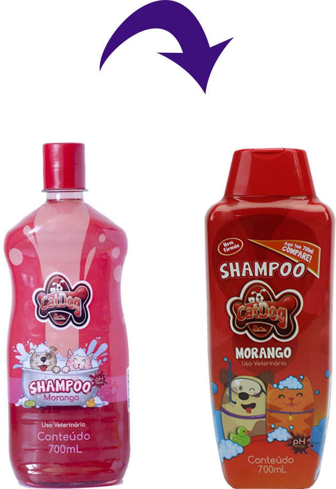 Shampoo Morango CatDog & Cia para Cães e Gatos - 700 mL