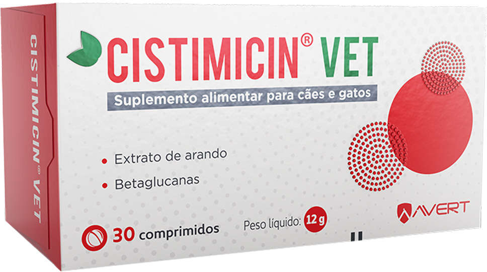 Suplemento Alimentar Avert Cistimicin Vet para Cães e Gatos - 30 Comprimidos