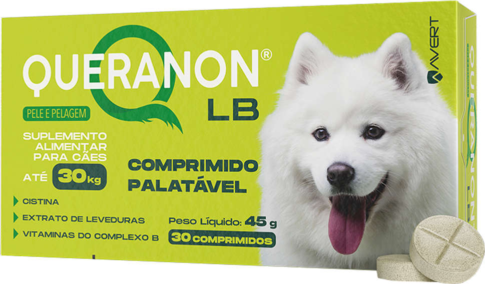 Suplemento Alimentar Avert Queranon para Cães até 30Kg - 30 Comprimidos