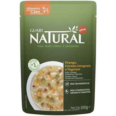 Sachê Guabi Natural Frango, Cereias e Vegetais para Cães Adultos - 100 g