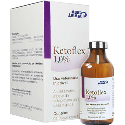 Anti-inflamatório Mundo Animal Ketoflex Injetável - 20 mL