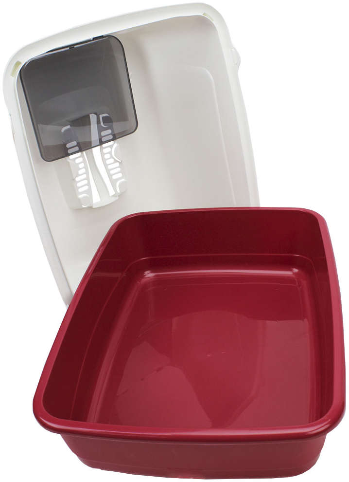 Sanitário Ferplast Clear Cat 10 Bordô para Gatos - Bordo