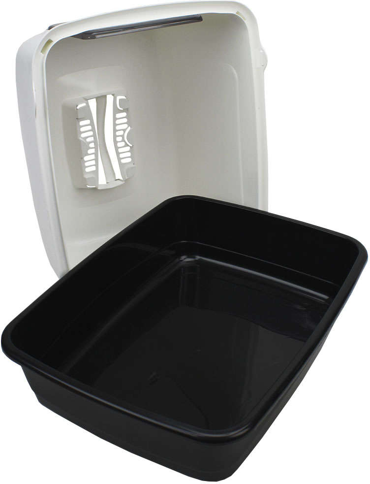 Sanitário Ferplast Clear Cat 10 Preto para Gatos - Preto
