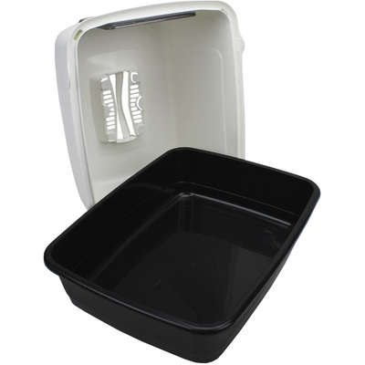 Sanitário Ferplast Clear Cat 10 Preto para Gatos - Preto