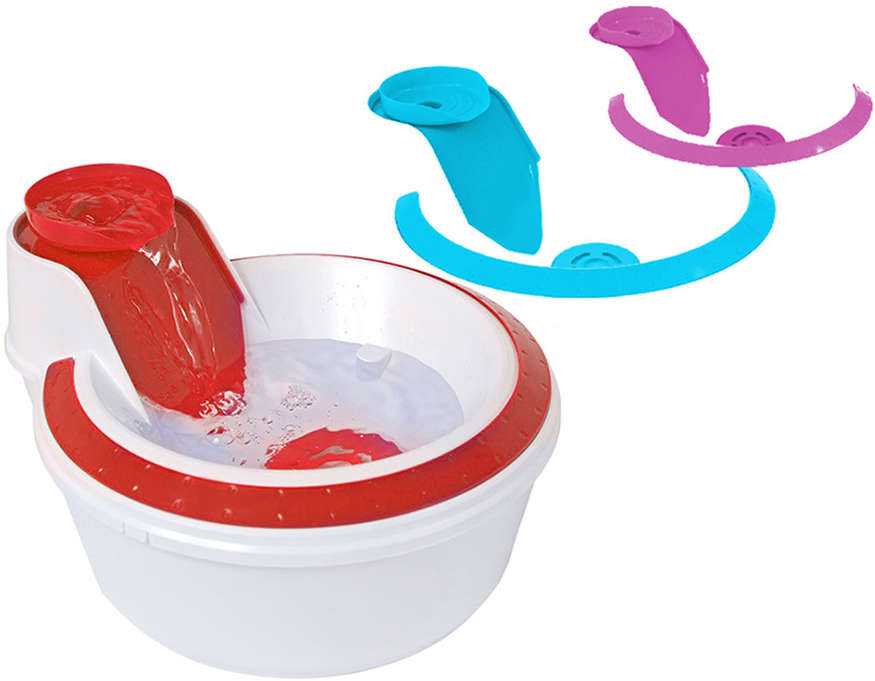 Fonte Bebedouro Petlon Colors Kit 2 Rosa, Azul Ciano e Vermelho 2 Litros - 220 V