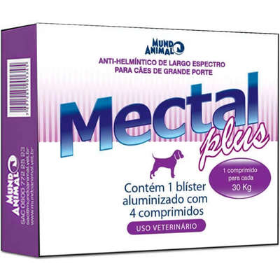 Vermífugo Plus Mundo Animal Mectal para Cães