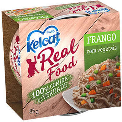 Ração Úmida Kelcat Real Food Frango com Vegetais