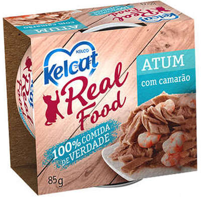 Ração Úmida Kelcat Real Food Atum com Camarão