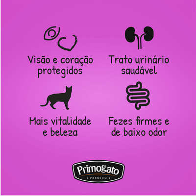 Ração Seca Primogato Premium Original Frango para Gatos Castrados