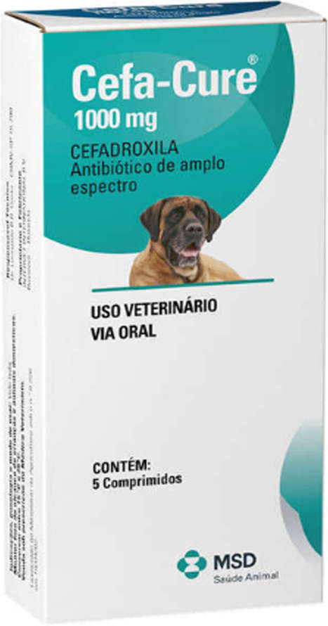 Antibiótico MSD Cefa Cure para Cães - 1000 mg