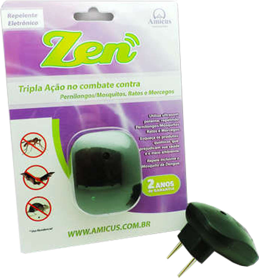 Repelente Eletrônico Zen Preto - Tam. Único
