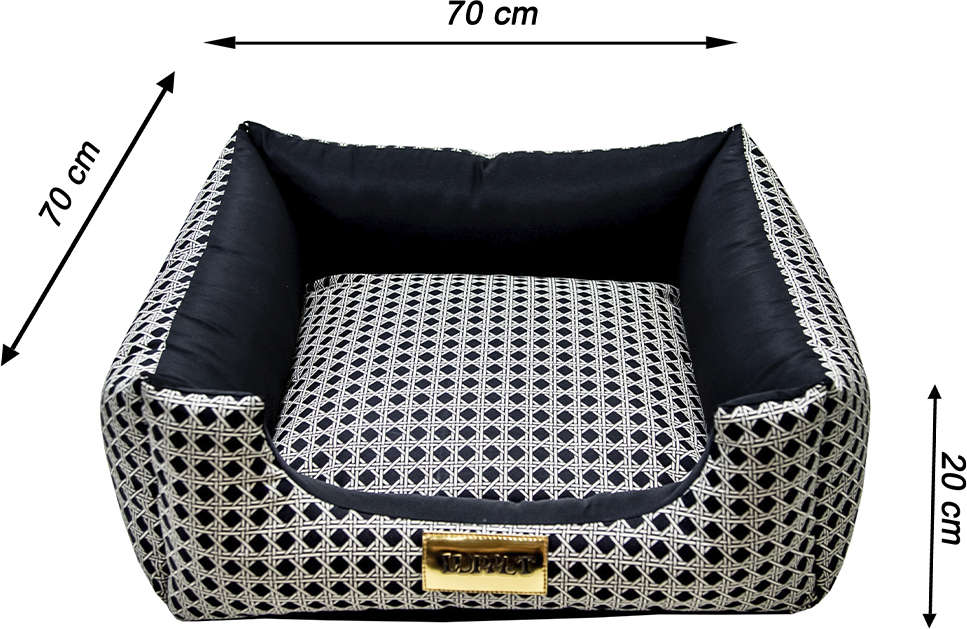 Cama Quadrada Luppet Vime Preta - Tam. GG