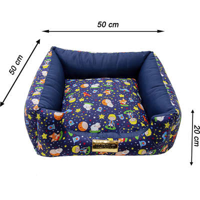 Cama Quadrada Luppet Pequenho Príncipe Marinho - Tam. M