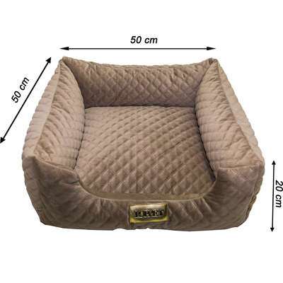 Cama Quadrada Luppet Matelassê Caramelo - Tam. M