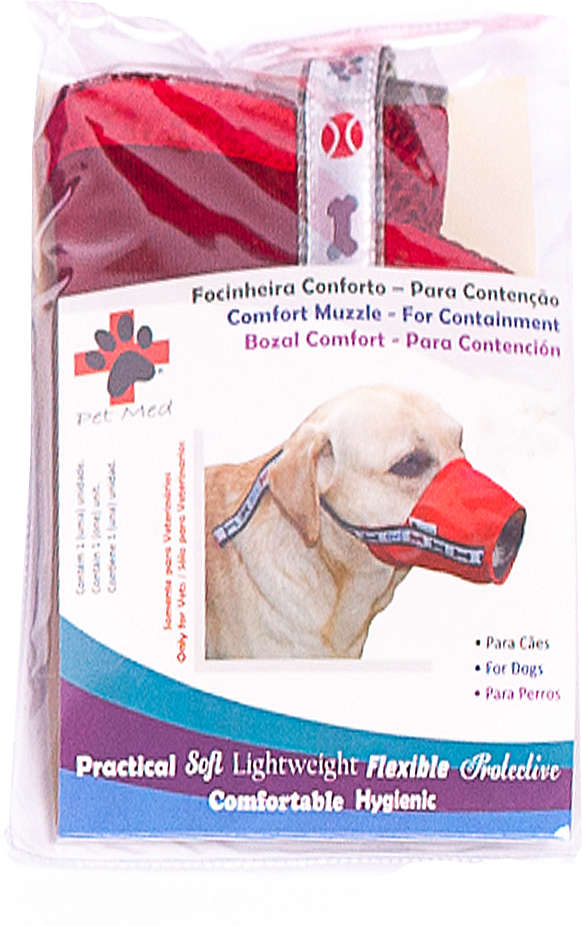 Focinheira Conforto Pet Med Vermelha para Cães - Tam. 06