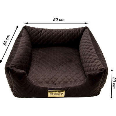 Cama Quadrada Luppet Matelassê Marrom - Tam. M