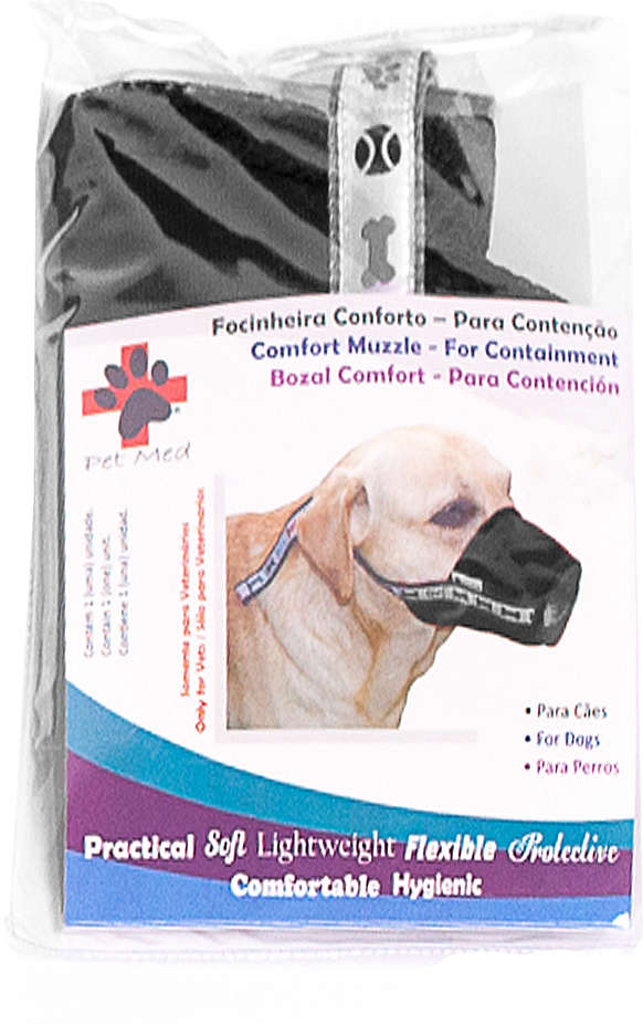 Focinheira Conforto Pet Med Preta para Cães - Tam. 07