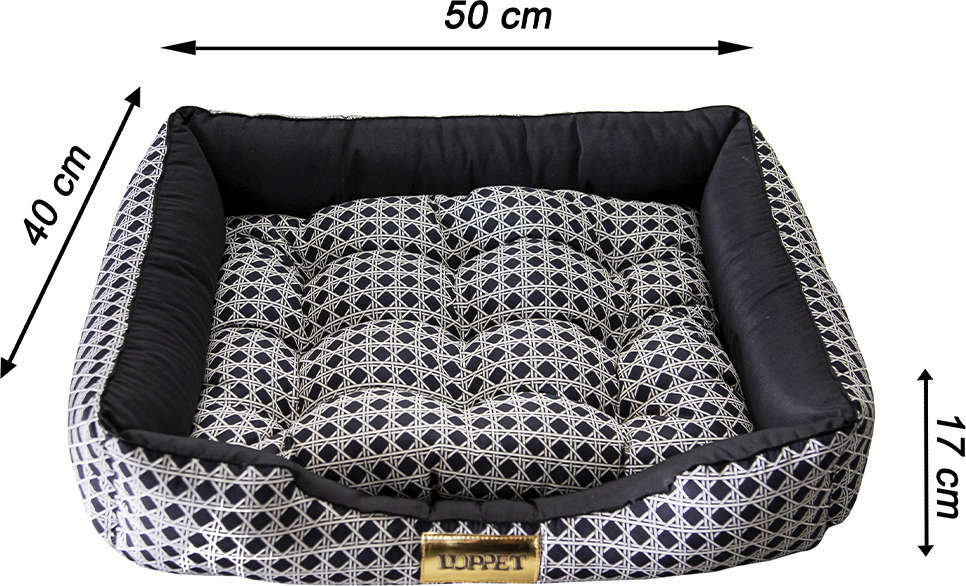 Cama Retangular Luppet Preta Vime - Tam. M