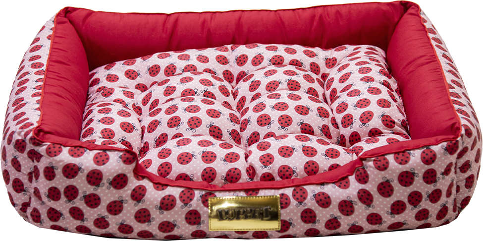 Cama Retangular Luppet Joaninha Vermelha - Tam. GG