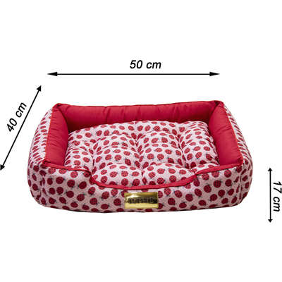 Cama Retangular Luppet Joaninha Vermelha - Tam. M