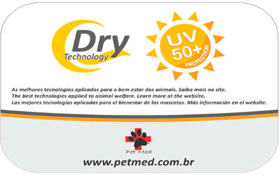 Protetor de Membros Anteriores Pet Med Duo Dry Color para Cães - Tam. 00
