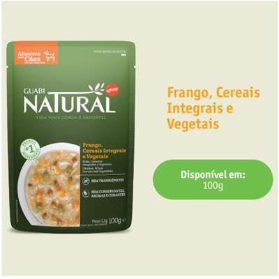 Ração Úmida Guabi Natural Frango, Cereias e Vegetais para Cães Adultos
