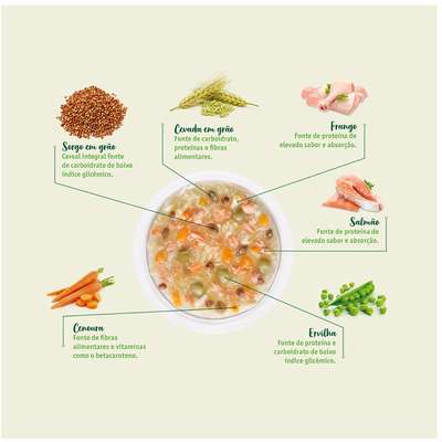 Ração Úmida Guabi Natural Frango, Salmão, Cereias e Vegetais para Gatos Castrados