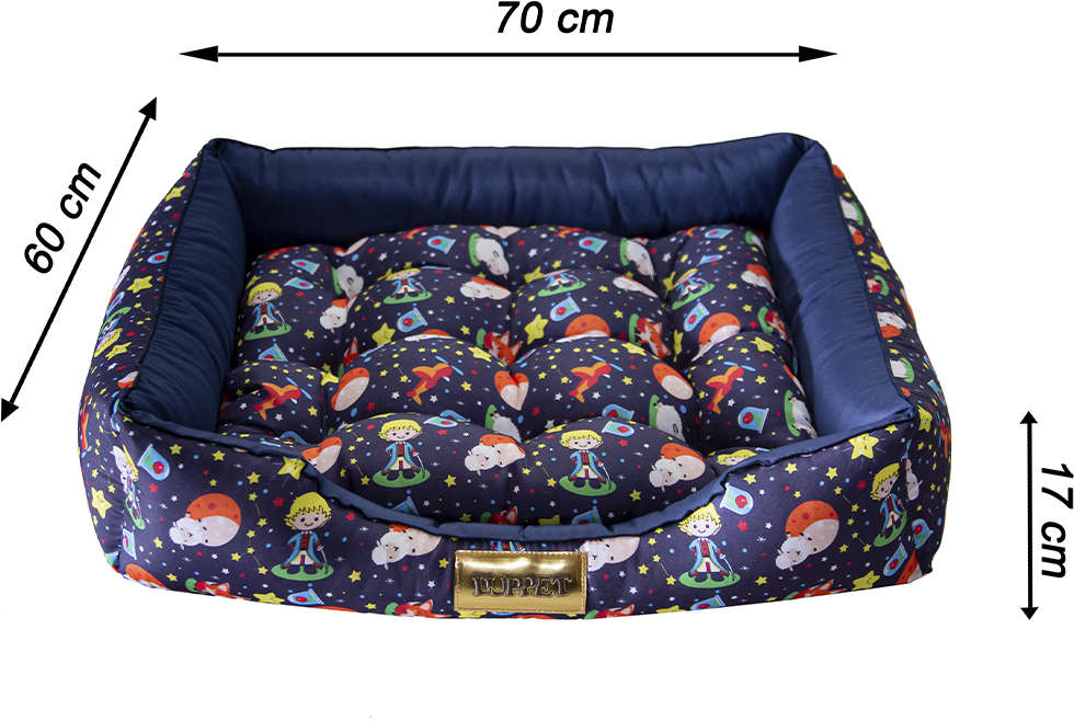 Cama Retangular Luppet Pequeno Príncipe Marinho - Tam. GG