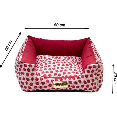 Cama Quadrada Luppet Joaninha Vermelha - Tam. G