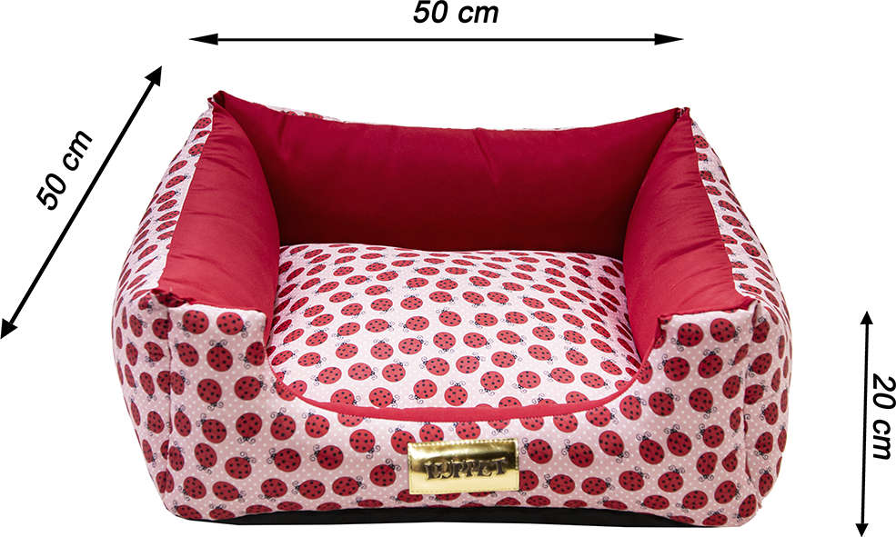 Cama Quadrada Luppet Joaninha Vermelha - Tam. M