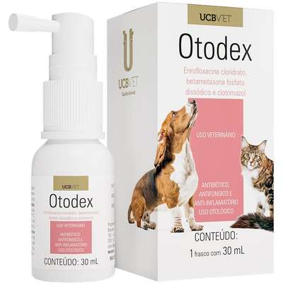 Antibiótico UCBVET Dermac Otodex para Cães e Gatos