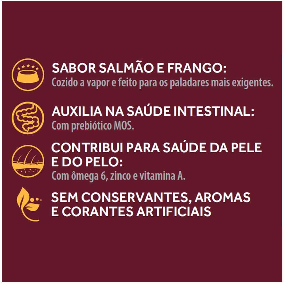Ração Úmida GranPlus Gourmet Sachê Salmão & Frango para Cães Adultos - 100 g