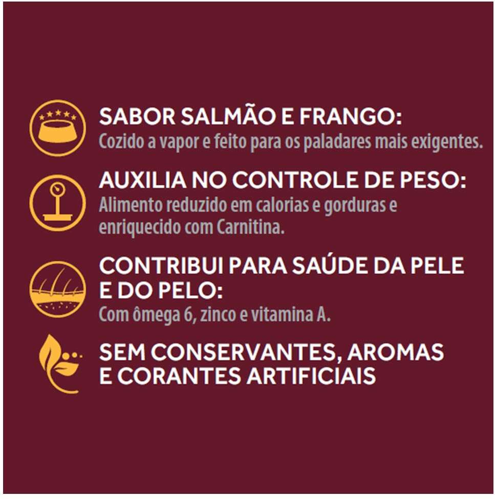 Ração Úmida GranPlus Gourmet Sachê Salmão & Frango para Gatos Castrados - 85 g