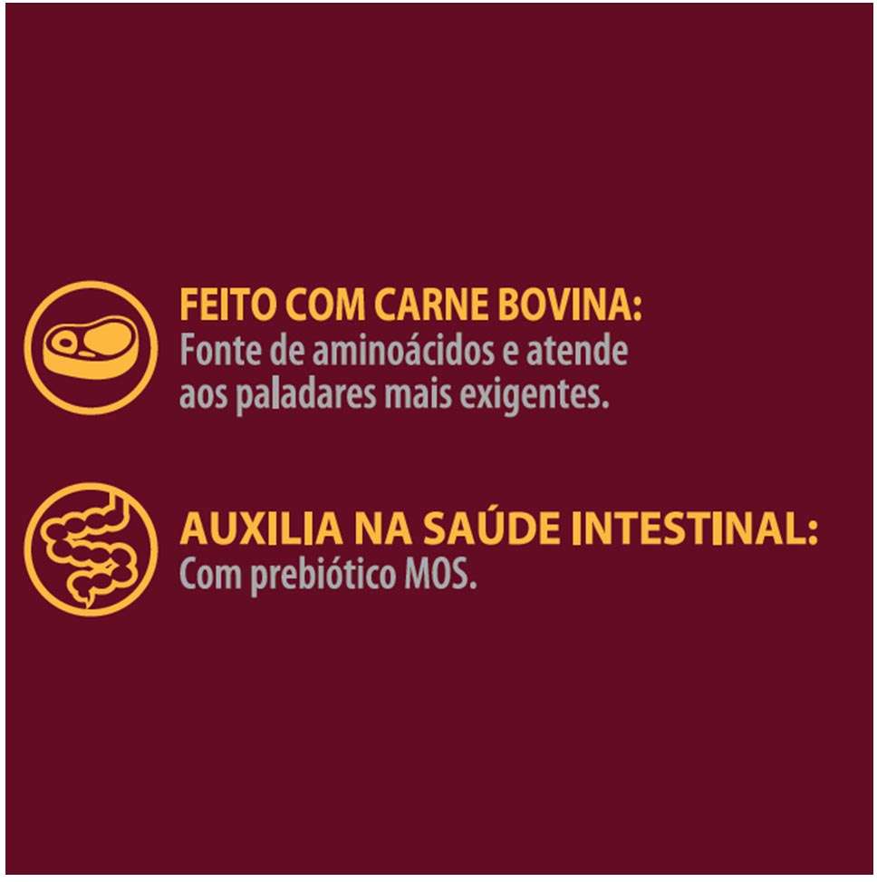 Ração Úmida GranPlus Sachê Gourmet Carne para Gatos Adultos - 85 g