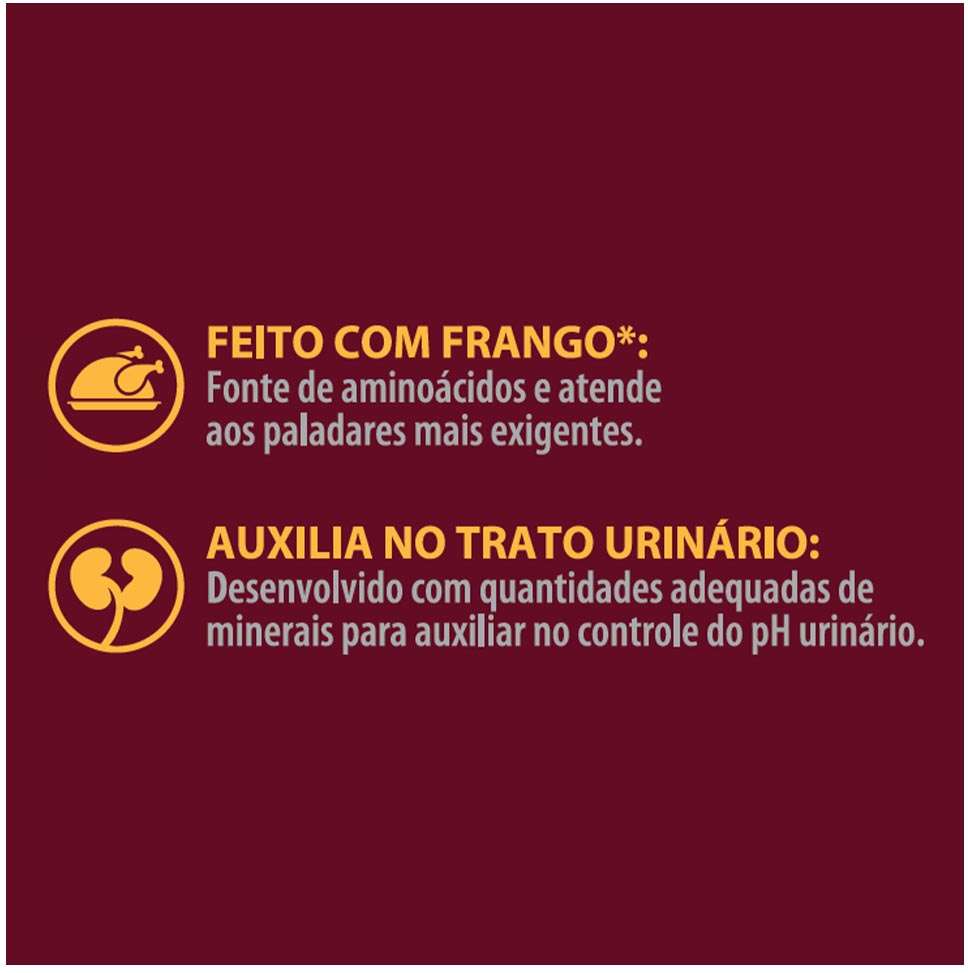 Ração Úmida GranPlus Sachê Gourmet Trato Urinário Frango para Gatos Adultos - 85 g