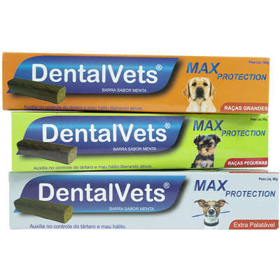 Tablete Mastigável para Limpeza de Tártaro DentalVets Max Protection Sabor Menta para Raças Grandes