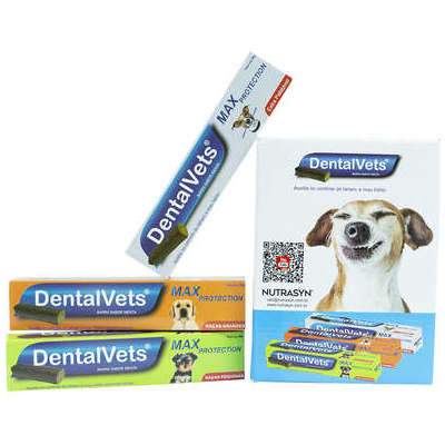 Tablete Mastigável para Limpeza de Tártaro DentalVets Max Protection Sabor Menta para Raças Grandes