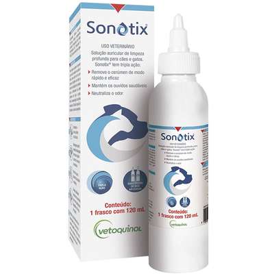 Limpador Auricular Vetoquinol Sonotix para Cães e Gatos