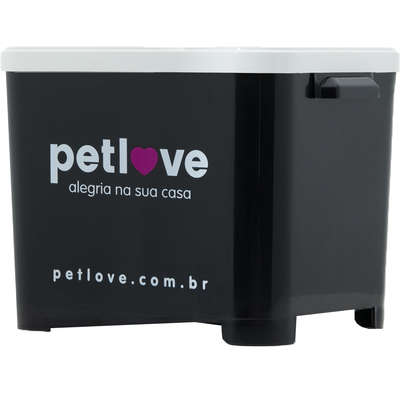 Porta-Ração Petlove para Armazenar até 15 Kg - Preto