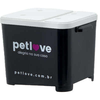 Porta-Ração Petlove para Armazenar até 15 Kg - Preto
