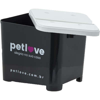 Porta-Ração Petlove para Armazenar até 15 Kg - Preto