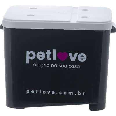 Porta-Ração Petlove para Armazenar até 15 Kg - Preto