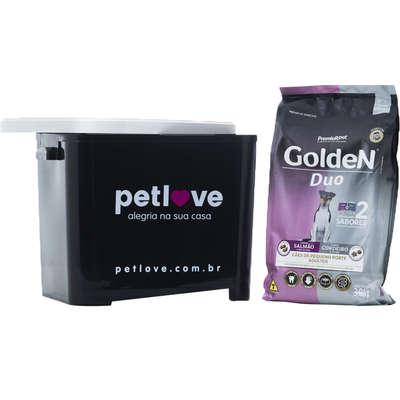 Porta-Ração Petlove para Armazenar até 15 Kg - Preto