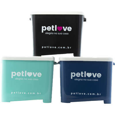 Porta-Ração Petlove para Armazenar até 15 Kg - Preto
