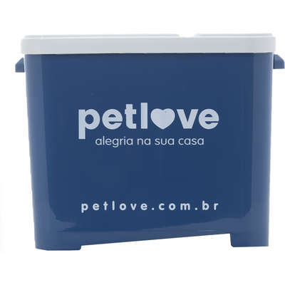 Porta-Ração Petlove para Armazenar até 15 Kg - Azul Escuro